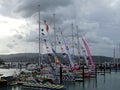 Arrival of first four yachts into Airlie Beach on the Clipper Round the World
