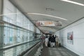 Arrival people in Fukuoka airport terminal to meet immigration Royalty Free Stock Photo