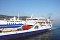 Arrival of ships in port of Igoumenitsa, Greece