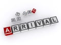 arrival word block on white Royalty Free Stock Photo