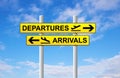 Arrivals Departures Sign