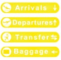 Arrivals and departures sign Royalty Free Stock Photo