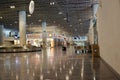 Bodrum, Turkey - August, 2020: Arrivals hall with glittering store windows of Duty Free stores at Bodrum airport