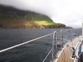 Arrives the Faroe Islands from the east.