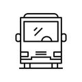 Arriving bus line icon, concept sign, outline vector illustration, linear symbol. Royalty Free Stock Photo