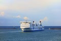 Arriving ferry to Trelleborg harbor