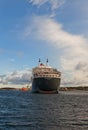 Arriving Queen Mary 2 liner to Stavanger, Norway