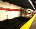 Arriving Subway Train