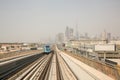 Arriving to Dubai metro station Royalty Free Stock Photo