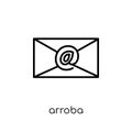 Arroba icon from Communication collection. Royalty Free Stock Photo