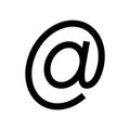 Arroba or simple at sign icon design vector Royalty Free Stock Photo