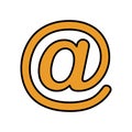 Arroba symbol isolated icon Royalty Free Stock Photo