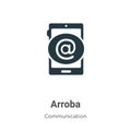 Arroba vector icon on white background. Flat vector arroba icon symbol sign from modern communication collection for mobile
