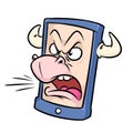 Arrogance cry phone call smartphone swear words cartoon