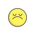 Arrogant face emoticon filled outline icon