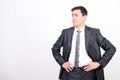 Arrogant man in suit Royalty Free Stock Photo