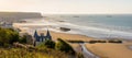 Arromanches beach and Cap Manvieux in Normandy Royalty Free Stock Photo