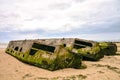 Remains of the Mulberry harbour in Normandy France, Europe Royalty Free Stock Photo