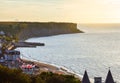 Arromanches-les-Bains view. Coast village in Normandy, France