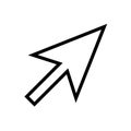 editable arrow icon with black and white style Royalty Free Stock Photo