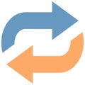 repeat arrow icon, roundabout symbol, arrow icon for using technology devices Royalty Free Stock Photo