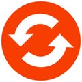 repeat arrow icon, roundabout symbol, arrow icon for using technology devices Royalty Free Stock Photo