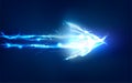 Arrow, Abstract background made of Electric lighting effect Royalty Free Stock Photo