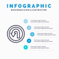 Arrow, Back, Navigation, Way Line icon with 5 steps presentation infographics Background Royalty Free Stock Photo