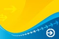 Arrow background in yellow and blue colors. Royalty Free Stock Photo