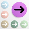 arrow badge color set. Simple glyph, flat vector of web icons for ui and ux, website or mobile application Royalty Free Stock Photo