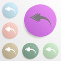 Arrow badge color set. Simple glyph, flat vector of web icons for ui and ux, website or mobile application Royalty Free Stock Photo