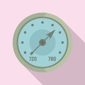 Arrow barometer icon, flat style