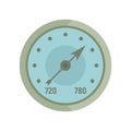 Arrow barometer icon flat isolated vector Royalty Free Stock Photo