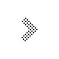 Arrow. Arrow black icon. Arrow vector icon. Cursor icon. Cursor in dots design. Cursor