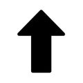 Arrow bottom direction up upward icon isolated on white background