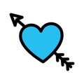 arrow, broken heart fill vector icon which can easily modify or edit