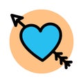 arrow, broken heart fill vector icon which can easily modify or edit