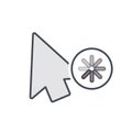 Arrow busy cursor mouse pointer icon Royalty Free Stock Photo
