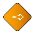 Arrow button with rectangular frame part 12 Royalty Free Stock Photo