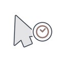 Arrow click cursor hold mouse pointer icon Royalty Free Stock Photo