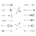 Arrow Clip art. Tribal Vintage Retro Arrows Set. Vector Royalty Free Stock Photo