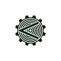 Arrow cog machine industrial logo vector Royalty Free Stock Photo