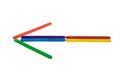 Arrow Colorful Ice cream sticks Royalty Free Stock Photo