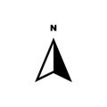 Arrow compass north icon symbol