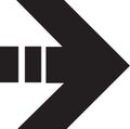 Arrow computer black button showing way vector