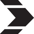 Arrow computer black button showing way vector