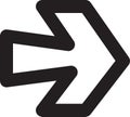 Arrow computer black button showing way vector
