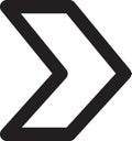 Arrow computer black button showing way vector