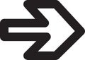 Arrow computer black button showing way vector