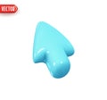 Arrow cursor. computer pointer arrow. Realistic 3d design In plastic cartoon style. Icon isolated on white background